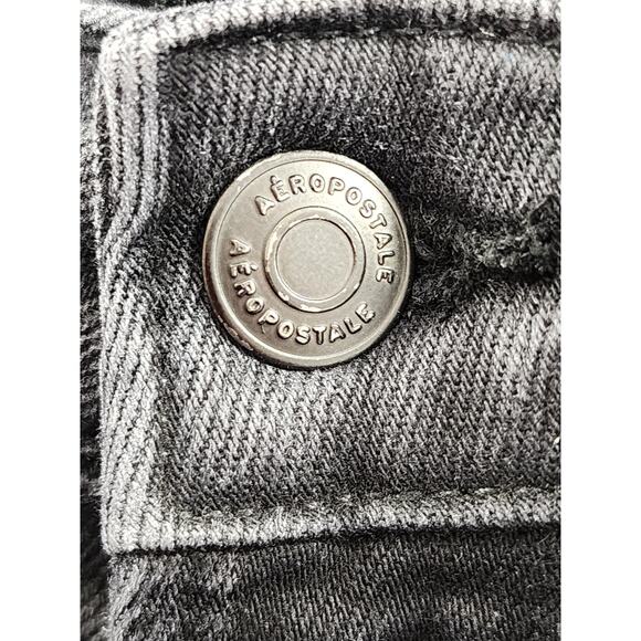 Aeropostale Slim Premium Air Jean Size 29/30 Washed Black Stretch Denim Skinny - Picture 3 of 14